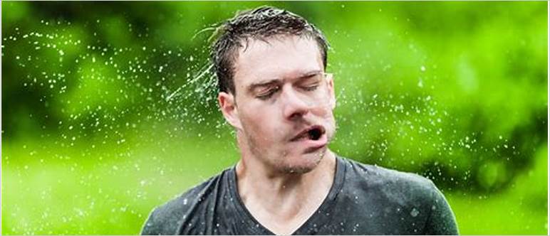 Picture of someone sweating
